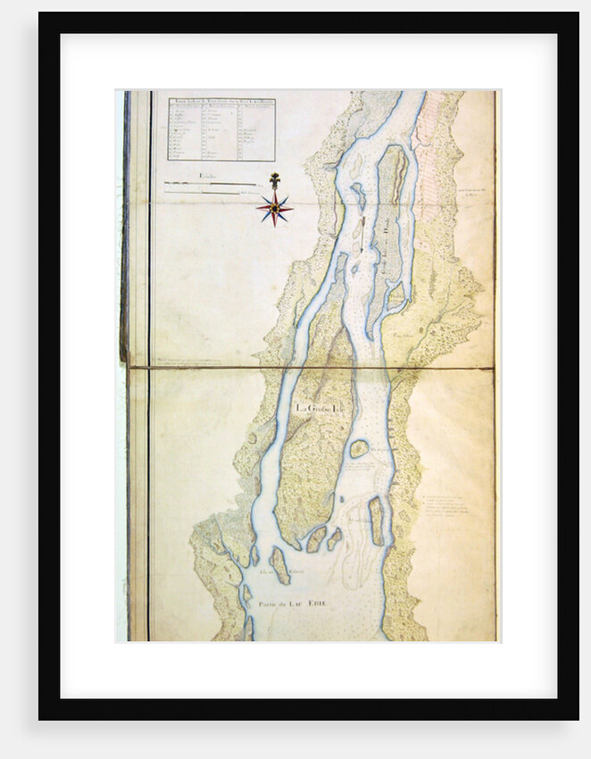 Grosse Isle and part of Lake Erie, 1796 by French School