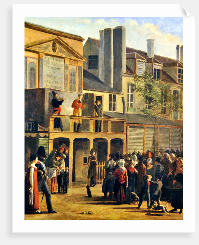 Street theatre performance of Bobeche and Galimafre, c.1820 by Jean Roller