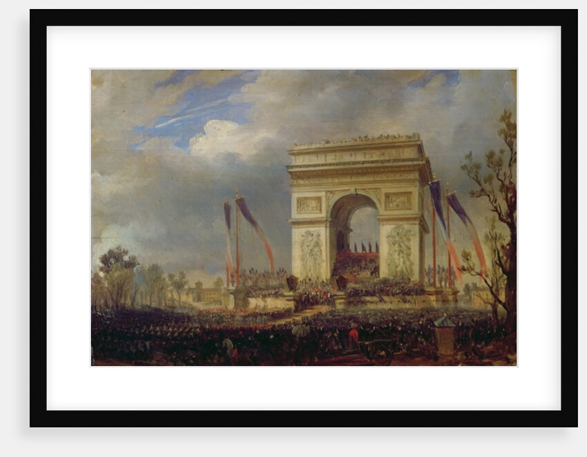 Fete de la Fraternite at the Arc de Triomphe, Place de l'Etoile, Paris om 20th April 1848 by Hippolyte Victor Valentin Sebron