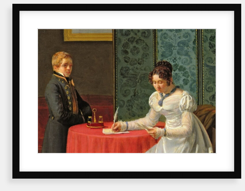 Woman Writing a Letter by Pierre Duval-Lecamus