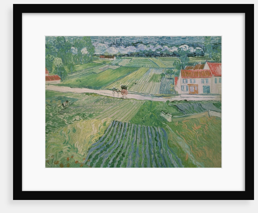 Landscape with a Carriage and a Train, 1890 by Vincent van Gogh