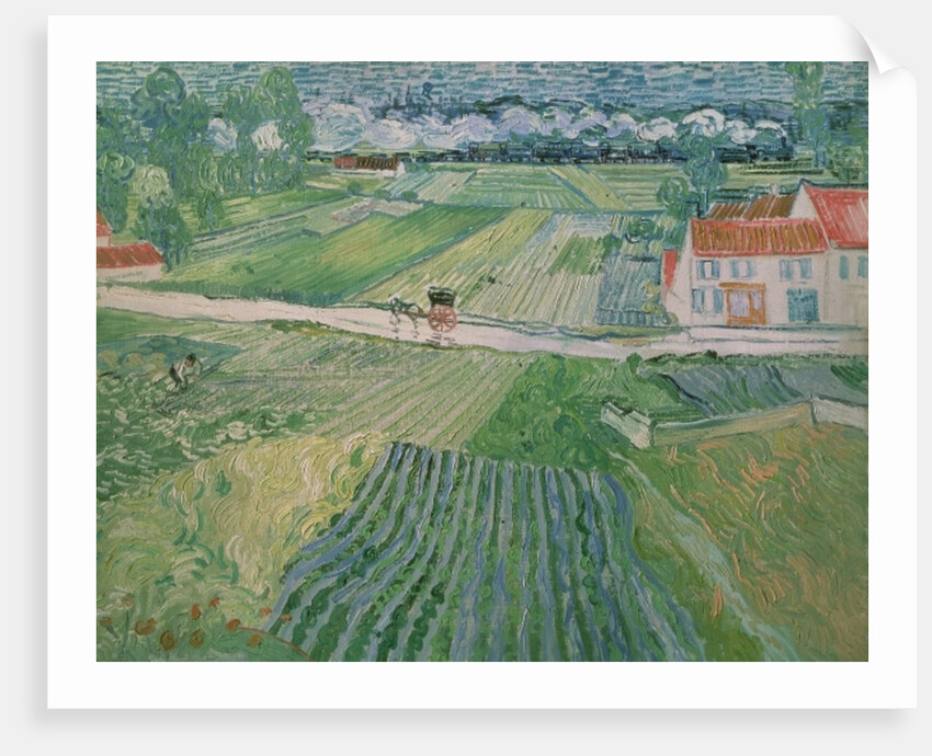 Landscape with a Carriage and a Train, 1890 by Vincent van Gogh