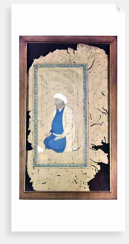 Man kneeling with hand outstretched in prayer by Turkish School