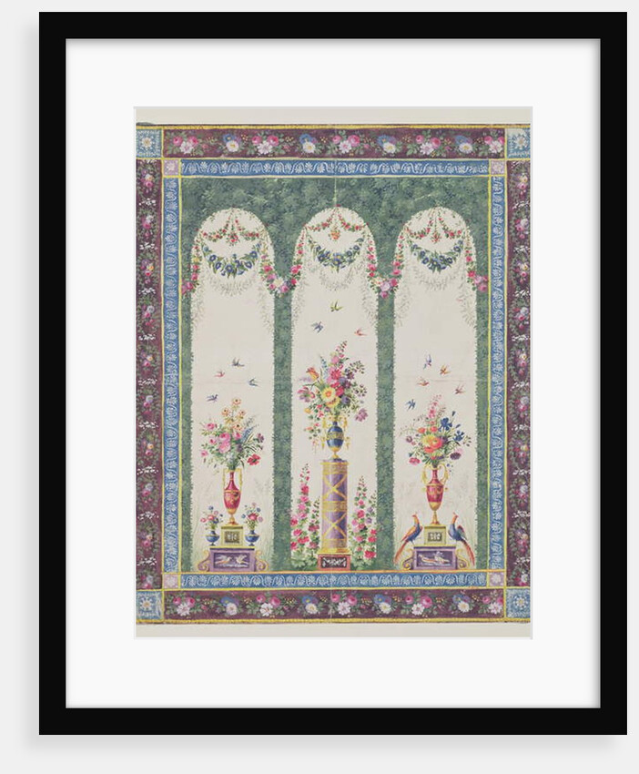 Decorative design for a garden arbour or loggia by French School