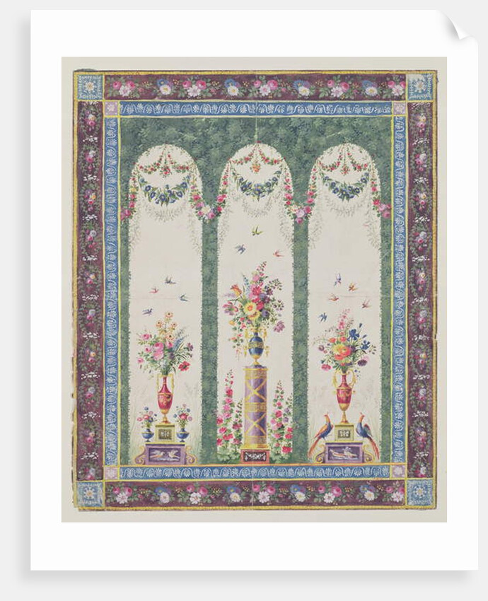Decorative design for a garden arbour or loggia by French School