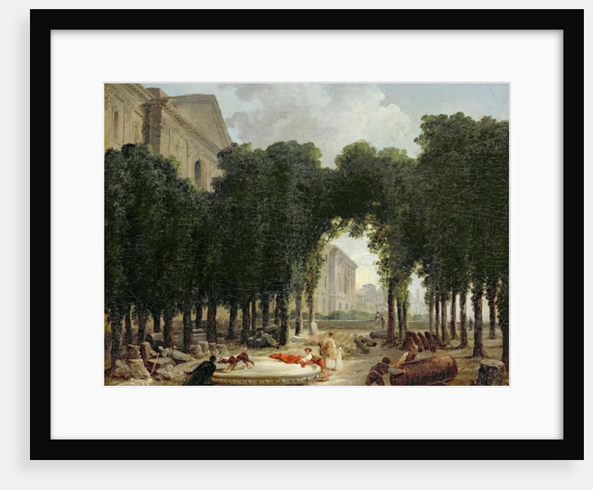 The Louvre and the gardens of the Infanta, 1798 by Hubert Robert