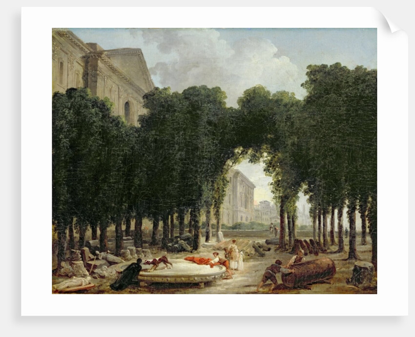 The Louvre and the gardens of the Infanta, 1798 by Hubert Robert