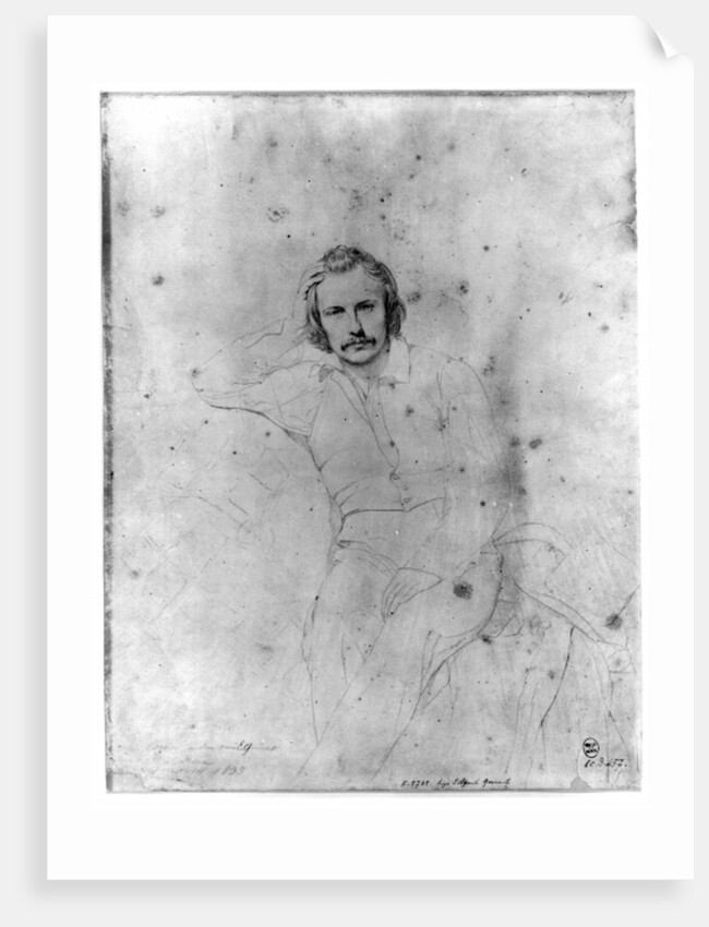 Edgar Quinet, 1833 by Sebastien Melchior Cornu