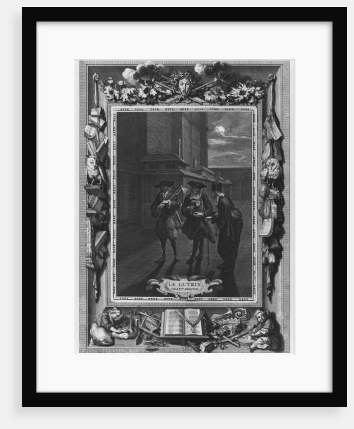 Illustration from 'Le Lutrin' by Nicolas Boileau, known as Boileau-Despreaux, 2nd canto, published in 1728 by Bernard Picart