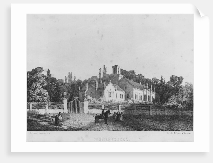 The Castle of Pohrebyszcze where Madame Hanska, wife of the French novelist Honore de Balzac was born by Napoleon Orda
