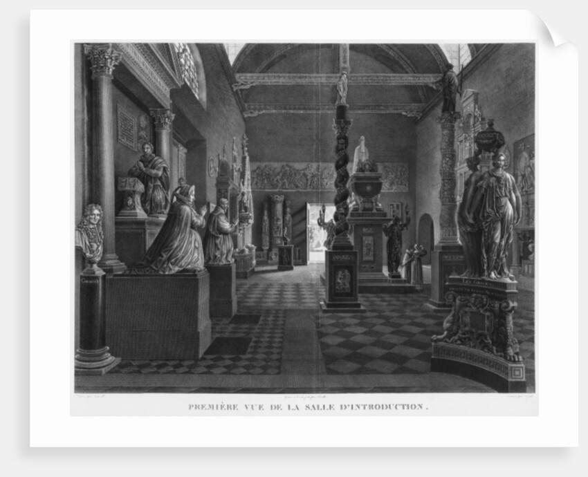 First view of the introductory room, Musee des Monuments Francais, Paris by Jean Lubin Vauzelle