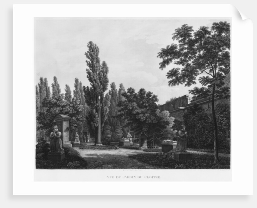Garden of the cloister, Musee des Monuments Francais, Paris by Jean Lubin Vauzelle