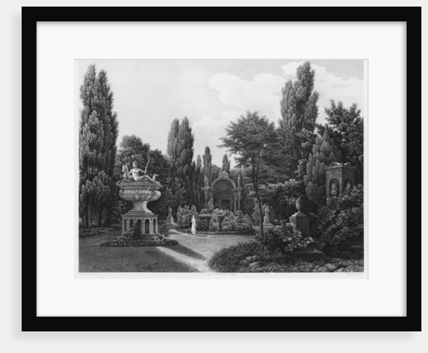 First view of the great garden, Musee des Monuments Francais, Paris by Jean Lubin Vauzelle