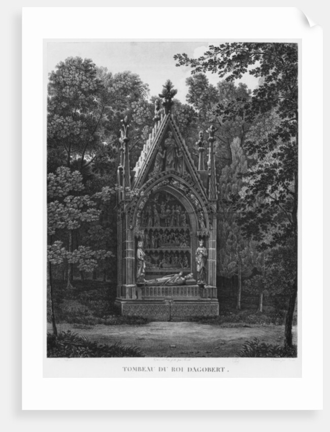 Tomb of King Dagobert, Musee des Monuments Francais, Paris by Jean Lubin Vauzelle