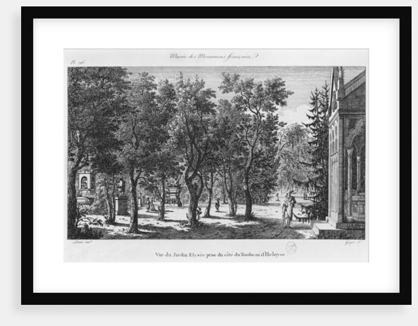 Musee des Monuments Francais, Paris, view of the Jardin Elysee from the tomb of Heloise and Abelard by Alexandre Marie Lenoir