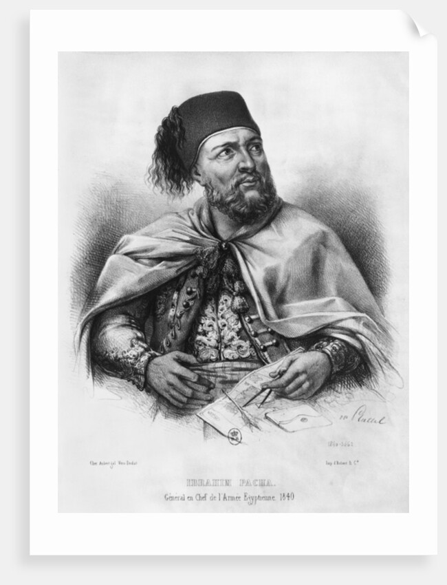Portrait of Ibrahim Pasha, 1840 by Henri Daniel Plattel