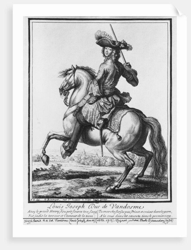 Louis Joseph de Bourbon, Duke of Vendome, known as 'The Great Vendome' by Robert Bonnart