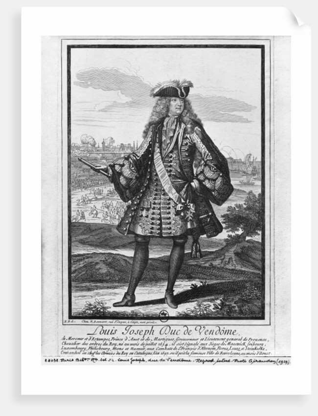 Louis Joseph de Bourbon, Duke of Vendome, known as 'The Great Vendome' by Robert Bonnart