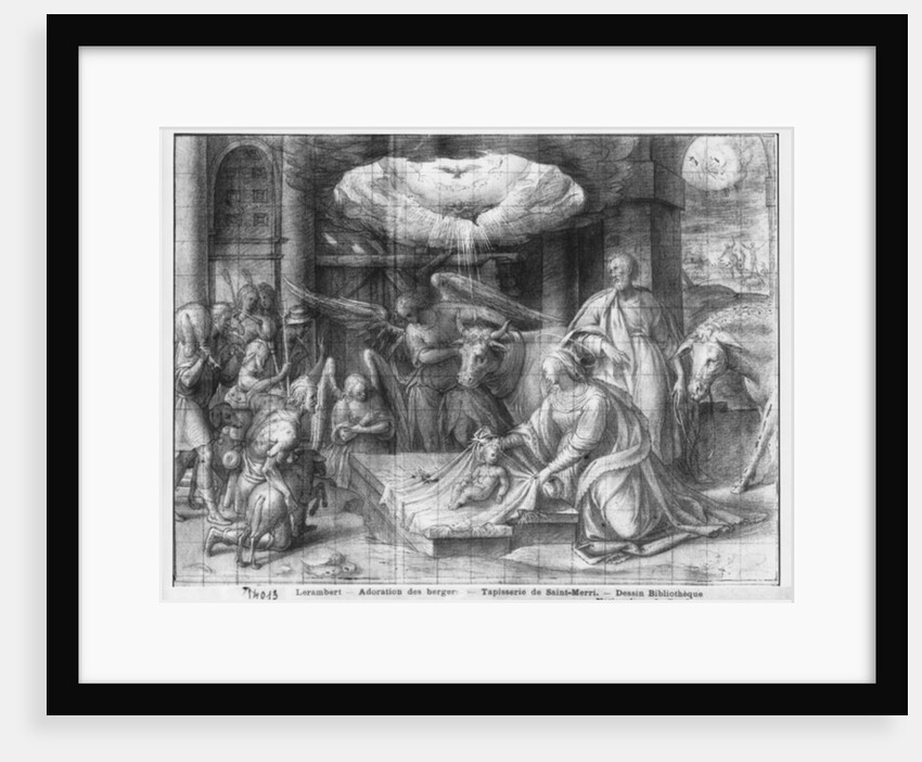 Life of Christ, Adoration of the shepherds, preparatory study of tapestry cartoon for the Church Saint-Merri in Paris, c.1585-90 by Henri Lerambert