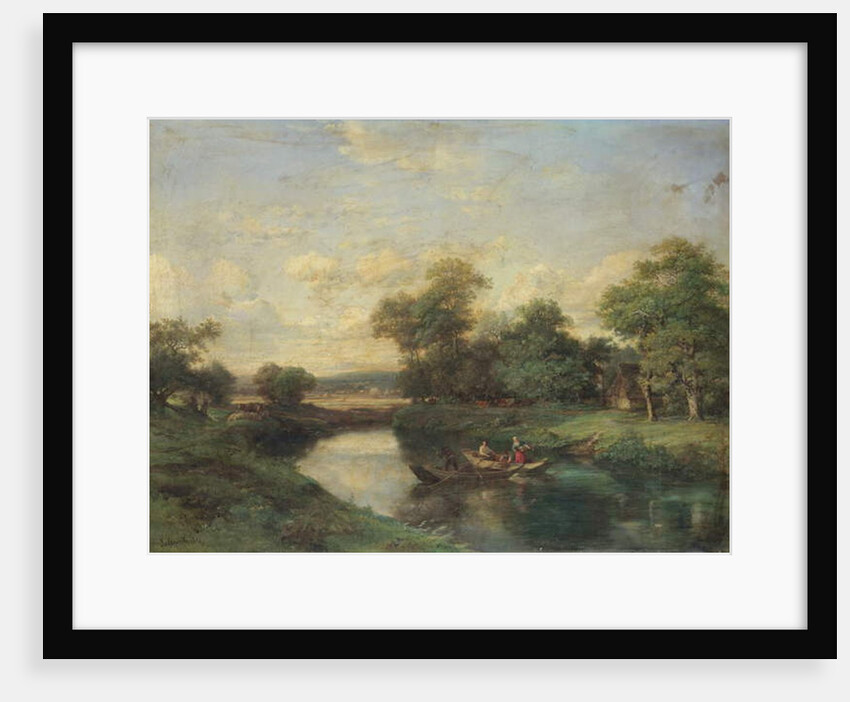 Landscape at the edge of a river by Jules Andre
