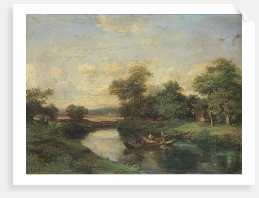 Landscape at the edge of a river by Jules Andre