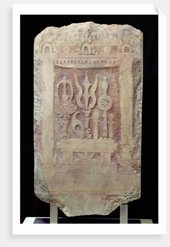 Brahman stele depicting the Trimurti, 2nd - 7th century by Cambodian Cambodian
