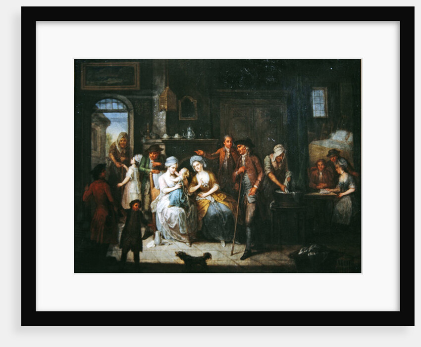 Interior scene by Antoine Francois Saint-Aubert