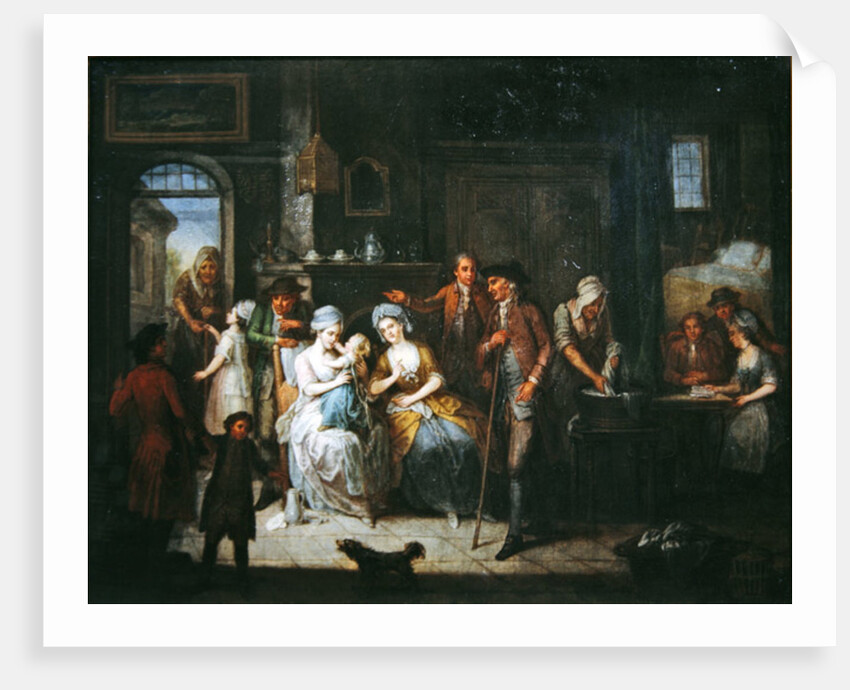 Interior scene by Antoine Francois Saint-Aubert