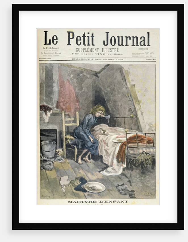 Title page depicting the martyrdom of children, the little Guyon by F.L. & Tofani Oswaldo Meaulle