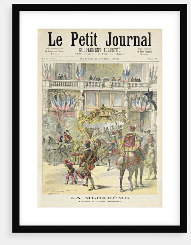 Title page depicting the mid-Lent parade in front of the Petit Journal offices by Henri Meyer