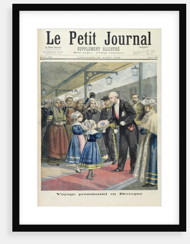 Title page depicting the presidential trip of Felix Faure to Britain by Fortune Louis Meaulle