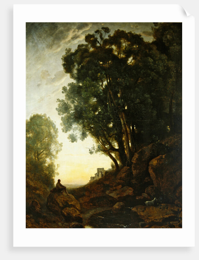 The Italian Goatherd, or The Effect of the Setting Sun, c.1847 by Jean Baptiste Camille Corot