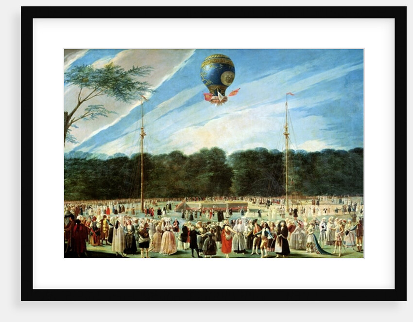 The Ascent of the Montgolfier Balloon at Aranjuez, c.1764 by Antonio Carnicero