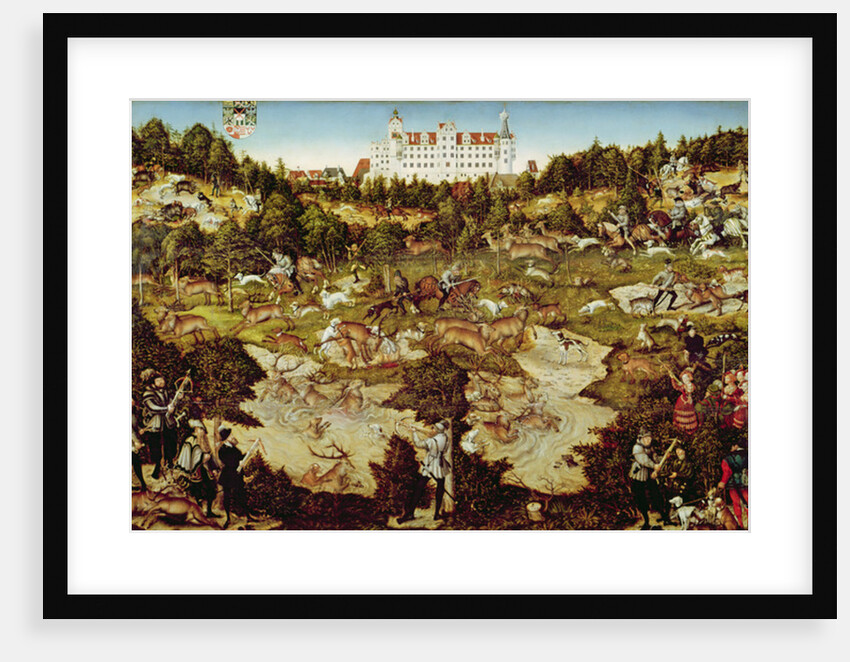 Hunt in Honour of the Emperor Charles V near Hartenfels Castle, Torgau, 1544 by Lucas the Elder Cranach
