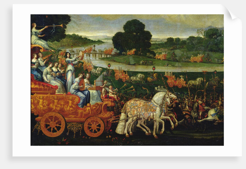 Earth, detail of the left carriage with nine Muses, c.1640-41 by Claude Deruet