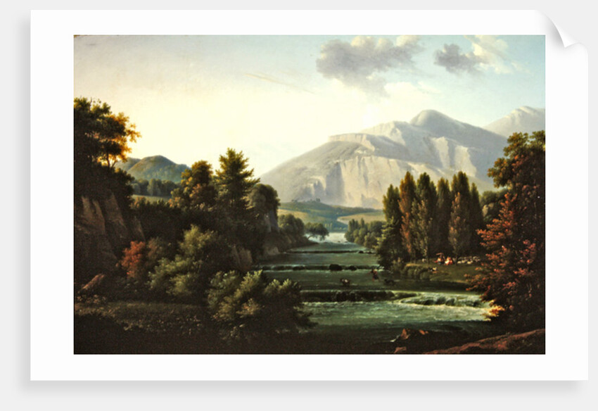 Mountainous landscape by Alexandre Hyacinthe Dunouy