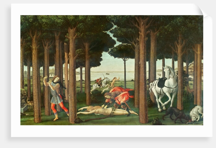 The Disembowelment of the Woman Pursued: Scene II of The Story of Nastagio degli Onesti, c.1483 by Sandro Botticelli