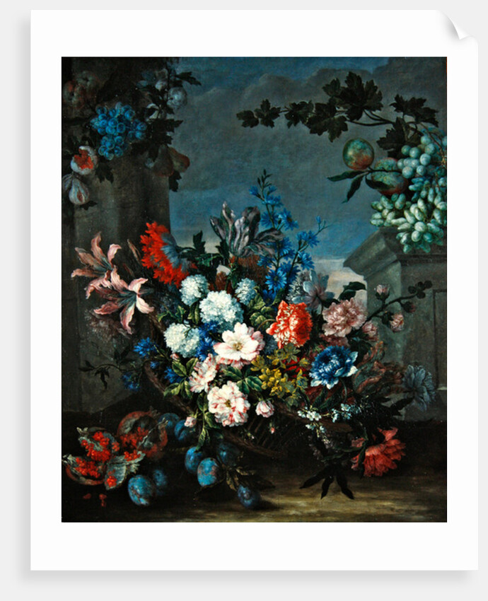 Flowers and fruit by Jean-Baptiste Monnoyer