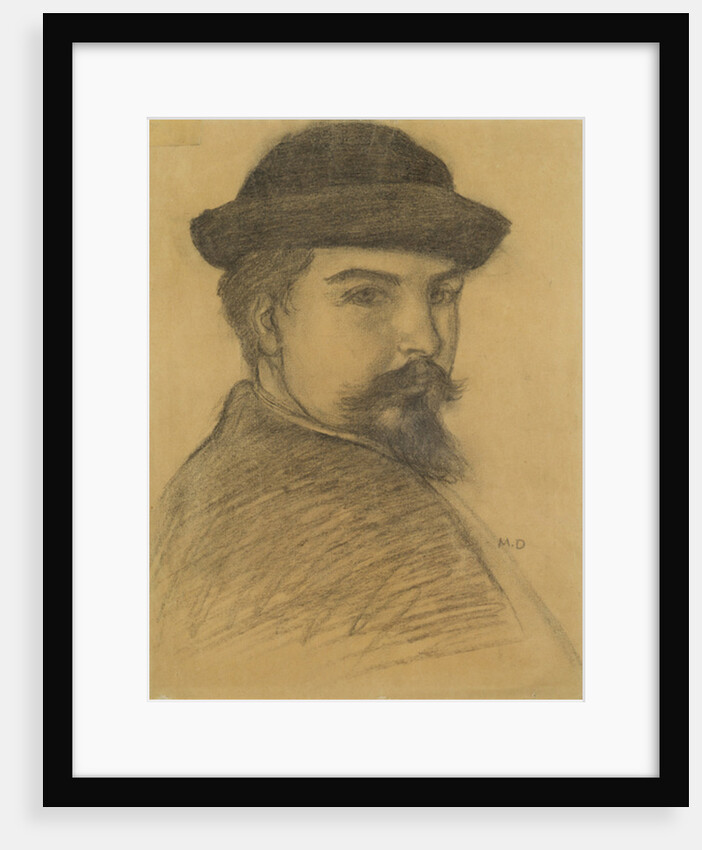 Portrait of the artist in a black hat by Maurice Denis