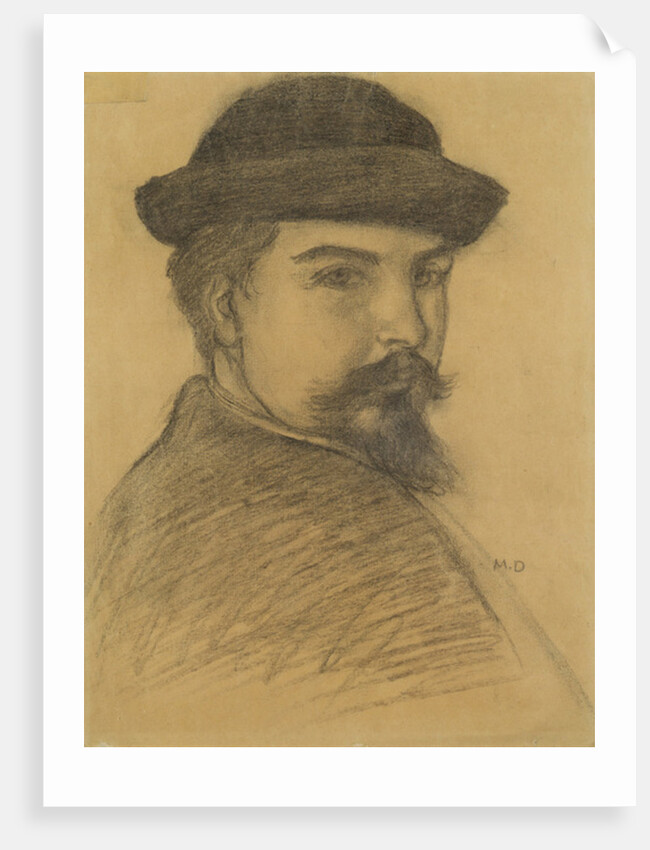 Portrait of the artist in a black hat by Maurice Denis
