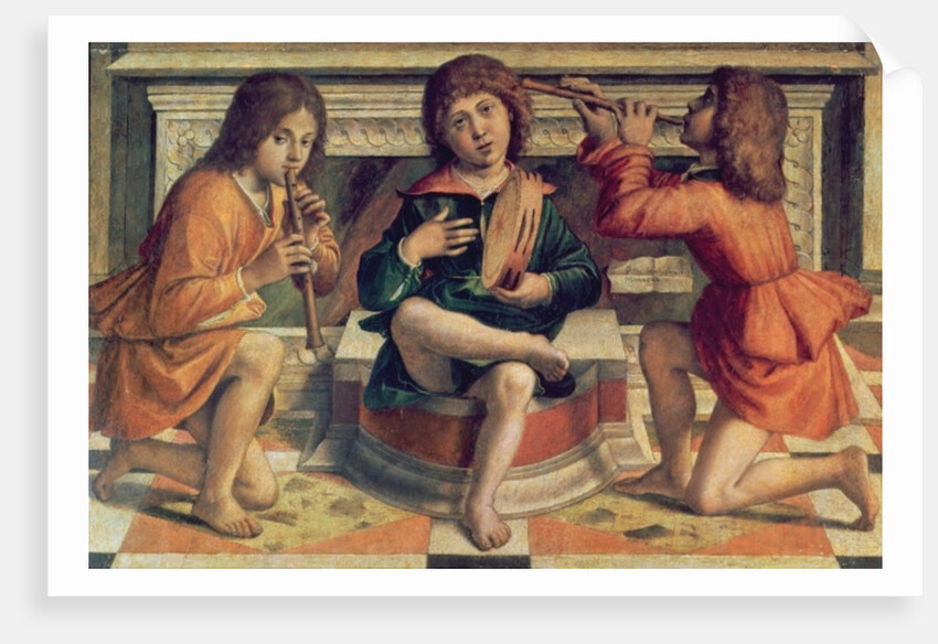 Three angel musicians by Bartolomeo Montagna