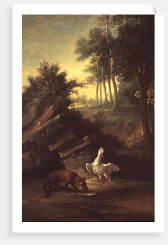 The Fox and the Stork, 1747 by Jean-Baptiste Oudry