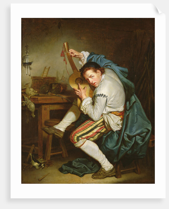 The Guitarist, Or A birdwatcher Grants His Guitar, c.1757 by Jean Baptiste Greuze