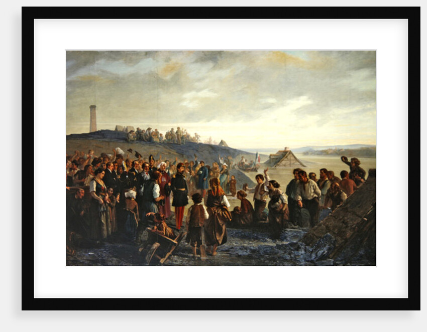 Napoleon III visiting the slate quarries of Angers, 1856 by Alexandre Antigna