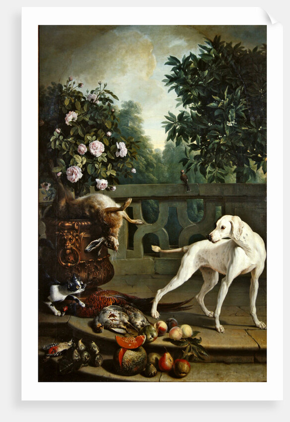 Animals, flowers and fruits by Alexandre-Francois Desportes