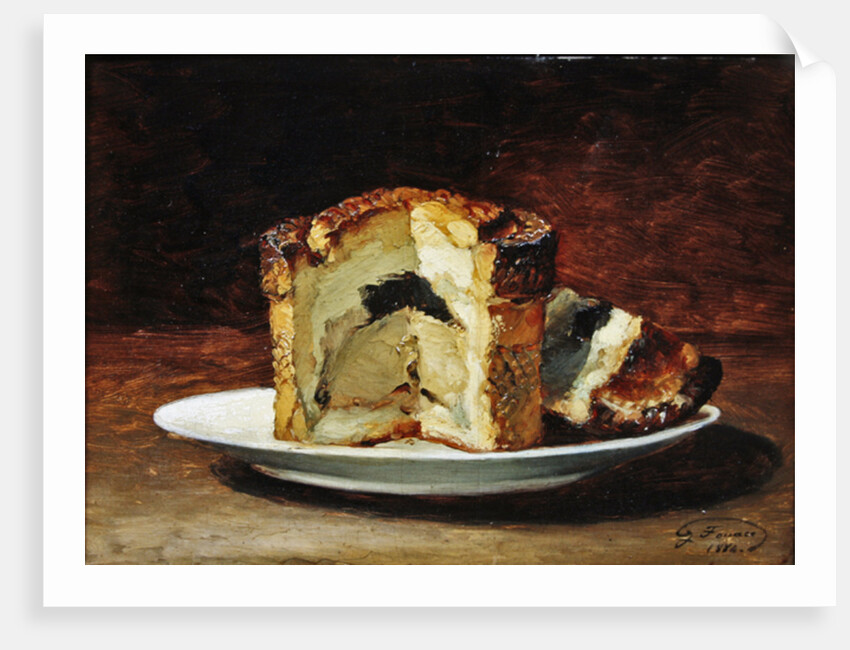 Still life of pie, 1884 by Guillaume Romain Fouace