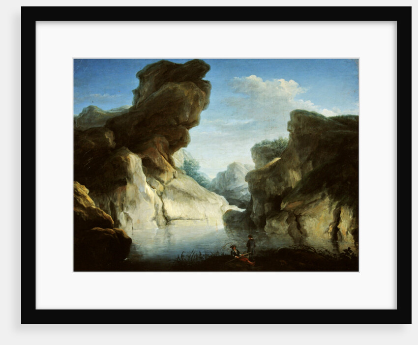 Fishermen close to a lake by Antoine Lebel