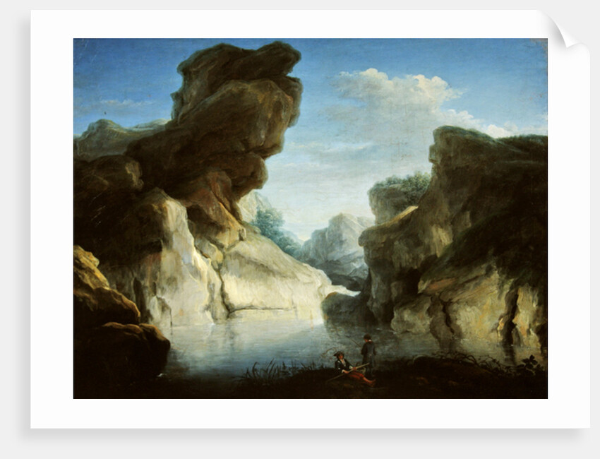 Fishermen close to a lake by Antoine Lebel