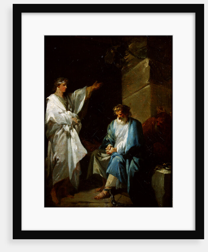 St Sebastian preaching the faith of Diocletian in prisons by Francois Andre Vincent