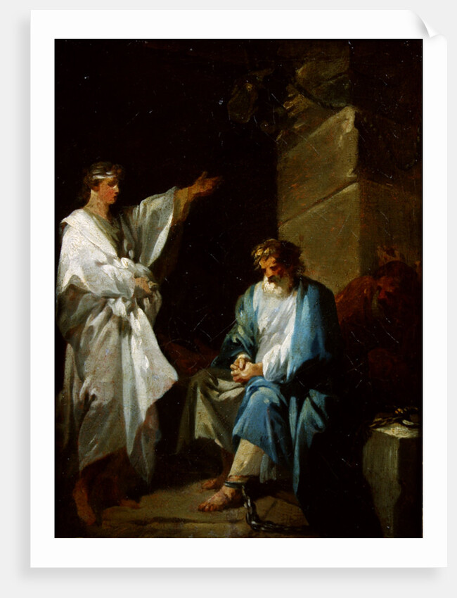 St Sebastian preaching the faith of Diocletian in prisons by Francois Andre Vincent